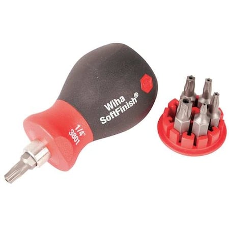DriverBitSet, 7pcs, Steel, Shank:1/4