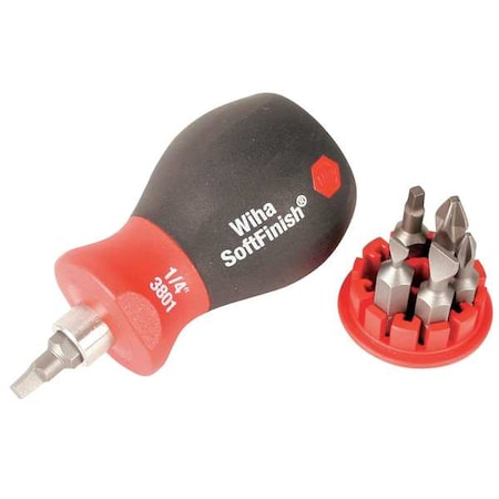 DriverBitSet, 7pcs, Steel, Shank:1/4