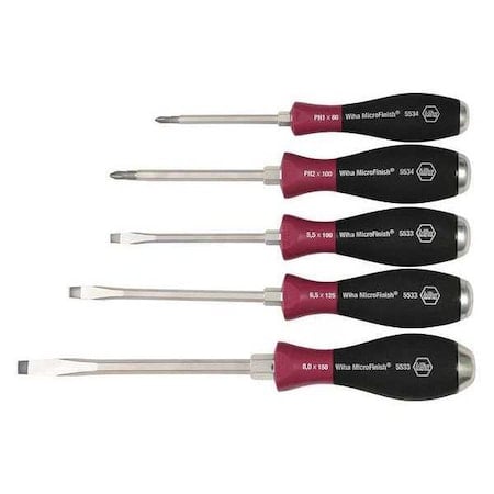 Demo Screwdriver Set, Slotted/Phillips, 5 pcs MPN:53390