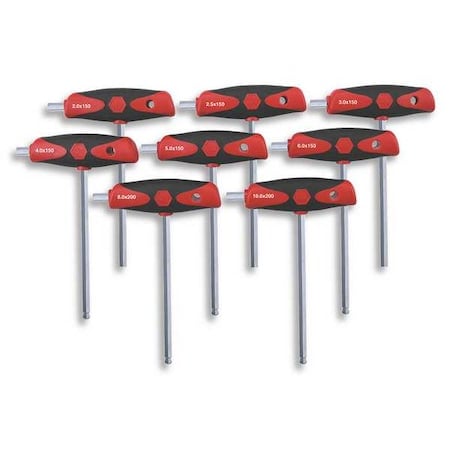 8 Piece Metric T-Shape Hex Key Set, 54095 MPN:54095