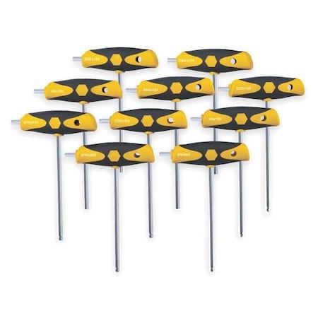 10 Piece SAE T-Shape Hex Key Set, 54097 MPN:54097