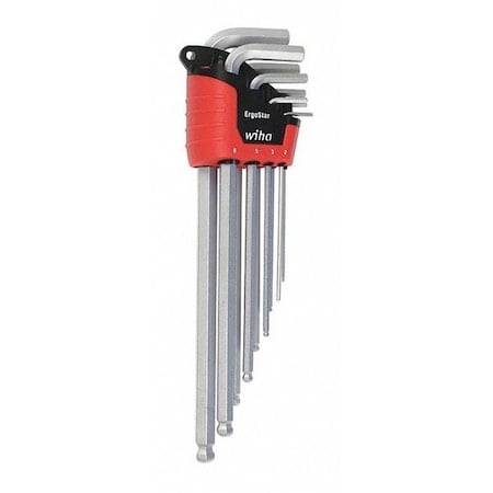9 Piece Metric L-Shape Hex Key Set, 66996 MPN:66996