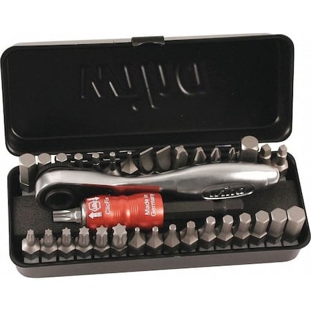 DriverBitSet, 35pcs, Steel, Shank:1/4