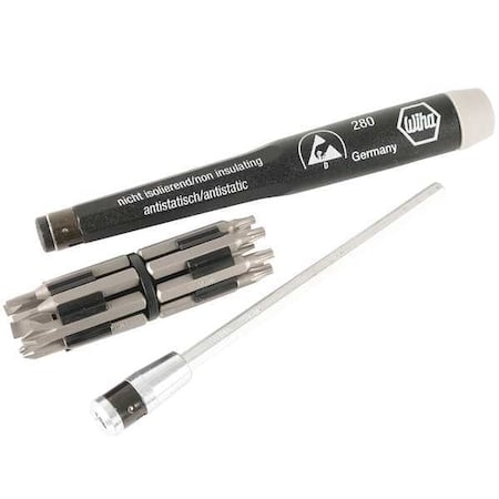 Slotted, Phillips, Torx Bit 8 in, Drive Size: 4 mm, Num. of pieces:16 MPN:75093