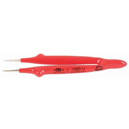 Insulated Tweezers, Straight Fine, 5 In MPN:75205