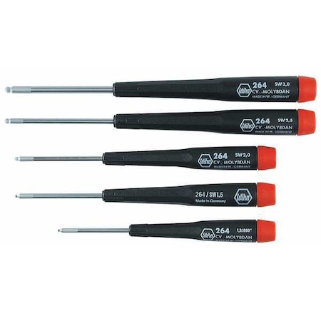5-PC. Precision Ballpoint Hex Metric Set MPN:26491