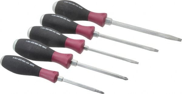 Screwdriver Set: 5 Pc, Phillips & Slotted MPN:53390