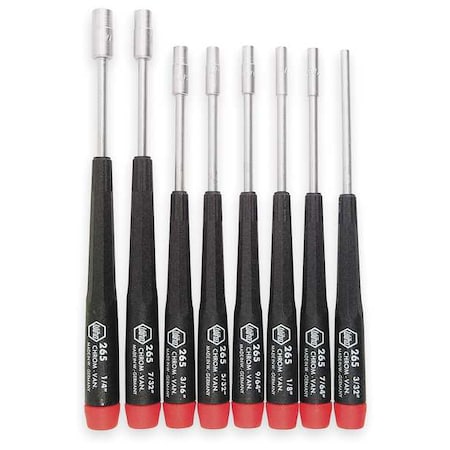 8 Pc Set STD. Nutdriverprec 3/32 - 1/4 MPN:26591