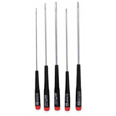 5 Pc Prec Slotted and Phillips Screwdriver St MPN:26192