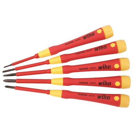 5 Pc Insulated Slotted/Phillips Screwdriver Set MPN:32085