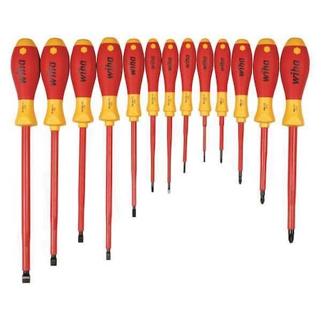 Insulated Cushion Grip Slotted Screwdriver 13 Pi MPN:32094