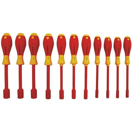 Insulated Cushion Grip Nut Driver Inch Set 11 Pi MPN:32296