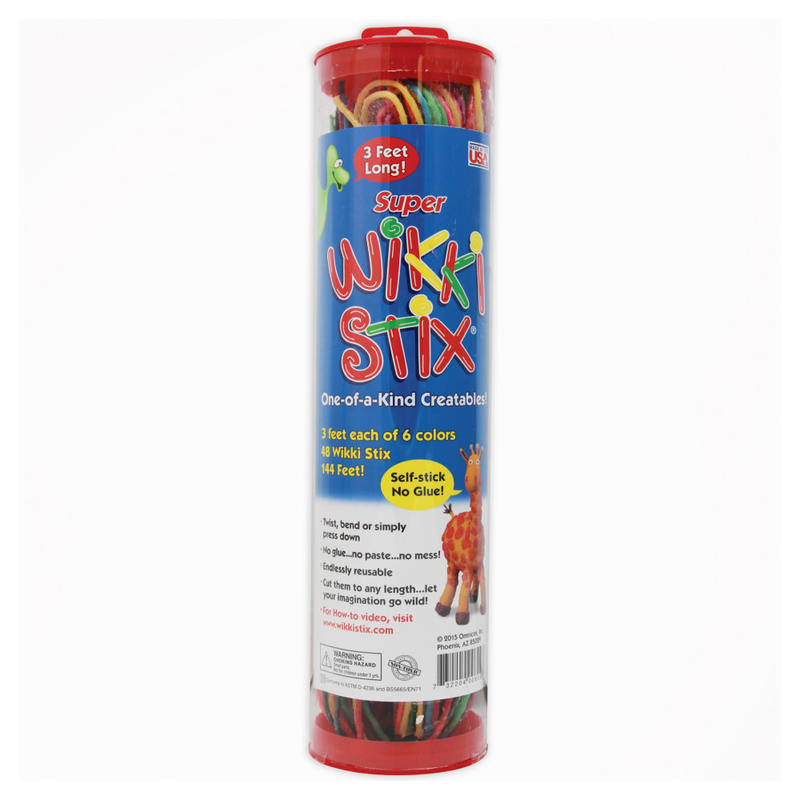 Wikki Stix Super Wikki Stix, 3ft, Neon, Pack Of 48 MPN:WKX809