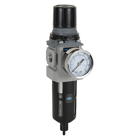 Filter-Regulator, Max. Incoming 150 psi, Drain Type: Manual MPN:B18-03-FKG0B