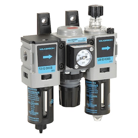 Filter/Regulator Lubricator, 3 pcs MPN:C08-02-FKG0B