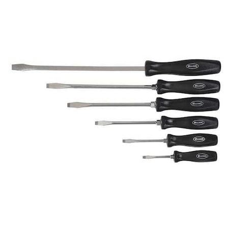 Williams Slotted Screwdriver Set, 6pcs. MPN:100P-6SD