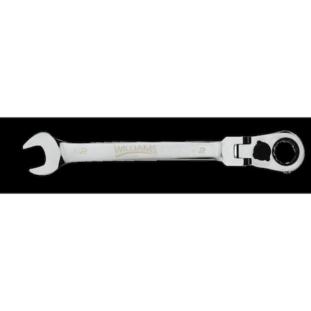 Williams Ratcheting Combo Wrench, Flex-Head, 3/8