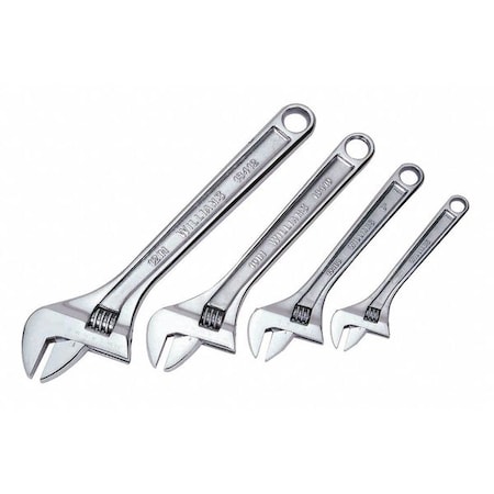 Williams Chrome Adjustable Wrench Set, 4 pcs. MPN:13342A