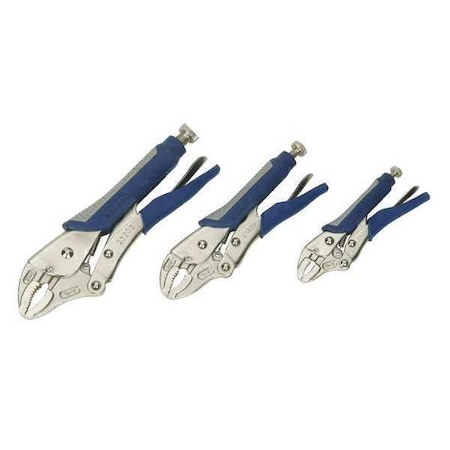 5 in, 7 in, 10 in Comfort Grip Locking Plier Set MPN:23070