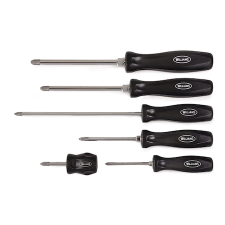 Williams Phillips Screwdriver Set, 6pcs. MPN:JHW100P-6PD