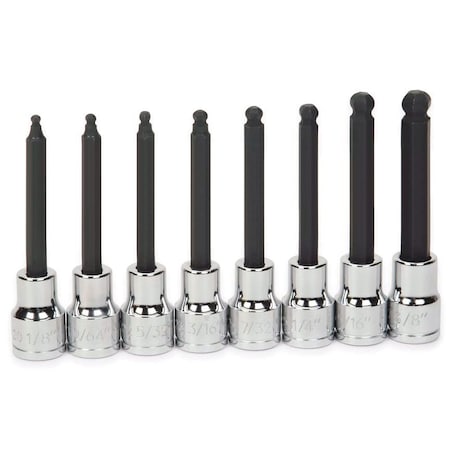Ball Hex Long Bit Socket Set, 3/8