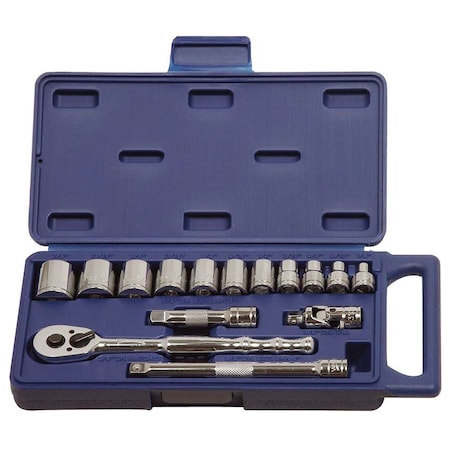Socket and Drive Tool Set, 3/8