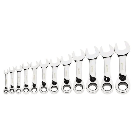 Combo Ratchet Wrench Set, Stubby 12 pcs. MPN:JHWMWS-12RCS