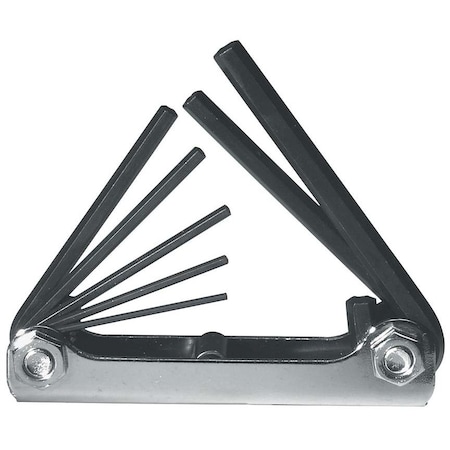 7 Piece Metric Fold-Up, Hex Key Set MPN:JHWMWS-47