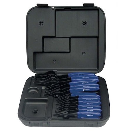 12 Piece Combo Int/Ext Snap Ring Plier Set Cushioned Grip, Double Dipped Plastic Handle MPN:JHWPL-1612