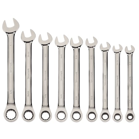 Combo Ratchet Wrench Set, 1/4-3/4