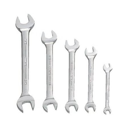 Open End Wrench Set, 5 pcs., Satin Chrome MPN:JHWWS-1705A