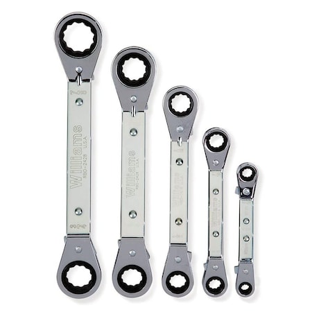 Ratcheting Box Wrench Set, 5 pcs. MPN:JHWWS-5