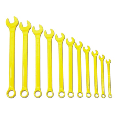 Super Combo Wrench Set, Yellow, 11 pcs, SAE MPN:JHWWS1171YSC