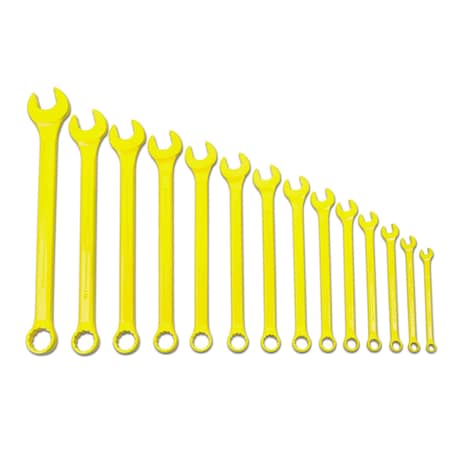 Super Combo Wrench Set, Yellow, 14 pcs, SAE MPN:JHWWS1172YSC