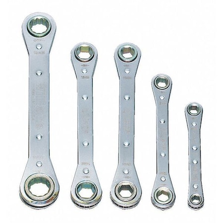 Ratcheting Box End Wrench Set, 5 Pieces MPN:MWS-30