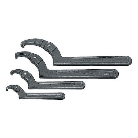 Williams Spanner Wrench Set, Adj. Hook, 4 Pieces MPN:WS-474