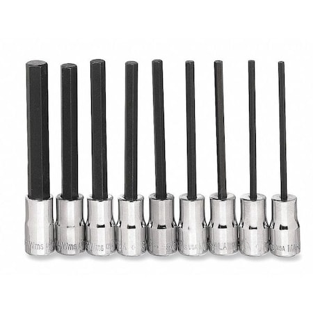 Williams Long Hex Bit Socket Set, 1/4