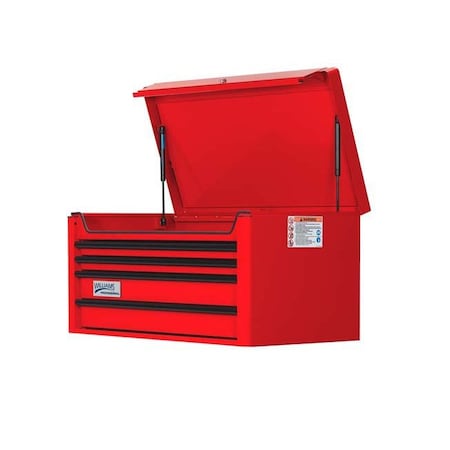 Rolling Cabinet, 4 Drawer, Red, Steel, 40 in W x 20 in D x 19-1/2 in H MPN:JHWW40TC4