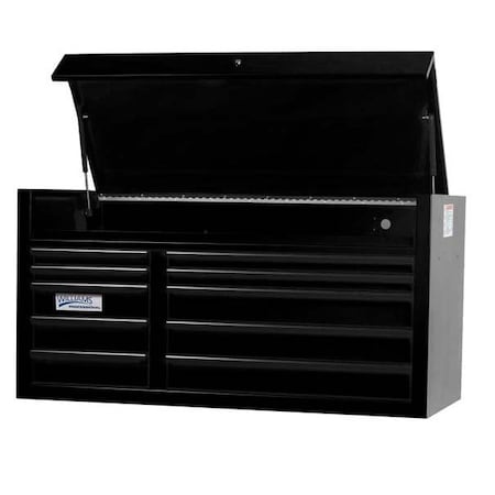 Professional Top Chest, 10 Drawer, Black, Steel, 55 in W x 24 in D x 28-1/2 in H MPN:JHWW55TC10B