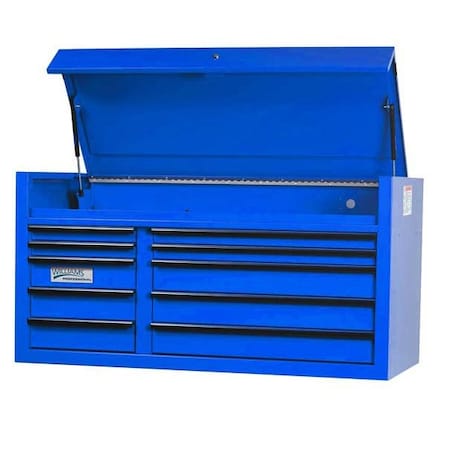 Professional Top Chest, 10 Drawer, Blue, Steel, 55 in W x 24 in D x 28-1/2 in H MPN:JHWW55TC10BL