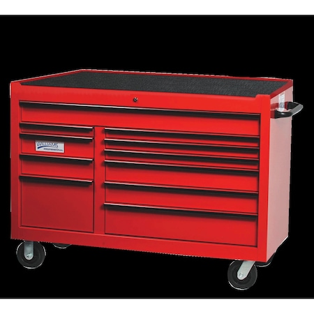 Rolling Tool Cabinet, 11 Drawer, Blue, Steel, 55 in W x 24 in D x 39 in H MPN:W55RC11BL