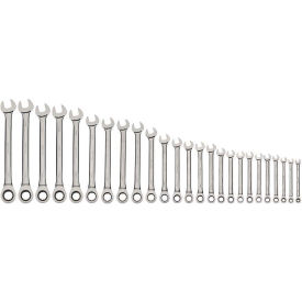 Williams® 25 Piece 6mm to 32mm 12-Point Combination Ratcheting Wrench Set Chrome JHMWS1126NRC