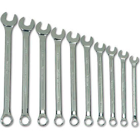 Williams® 10 Piece 10mm to 19mm 12-Point Combination Ratcheting Wrench Set Chrome JHWMWS-10A