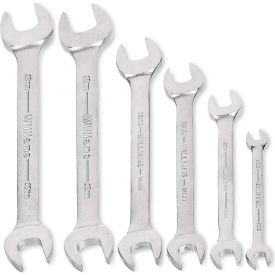 Williams® 6 Piece Double Head Open End Wrench Set Chrome JHWMWS-26
