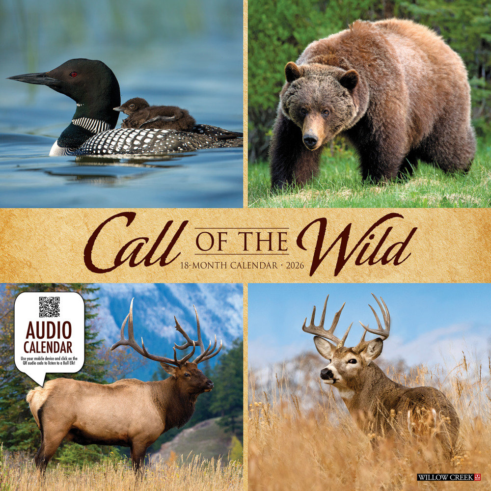 2026 Willow Creek Press Animals Monthly Wall Calendar, 12in x 12in, Call of the Wild, January To December, 50507 MPN:50507