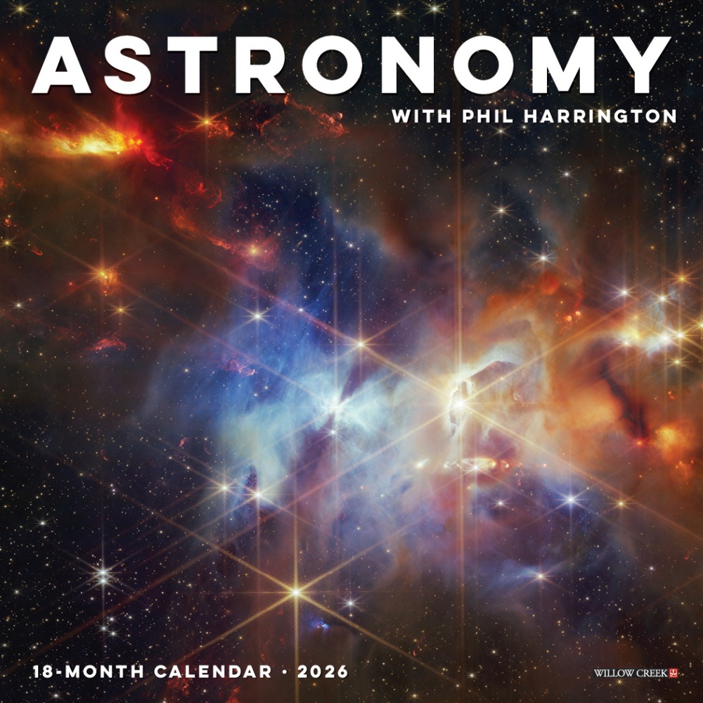 2026 Willow Creek Press Monthly Mini Wall Calendar, 7in x 7in, Astronomy, January To December, 53430 MPN:53430