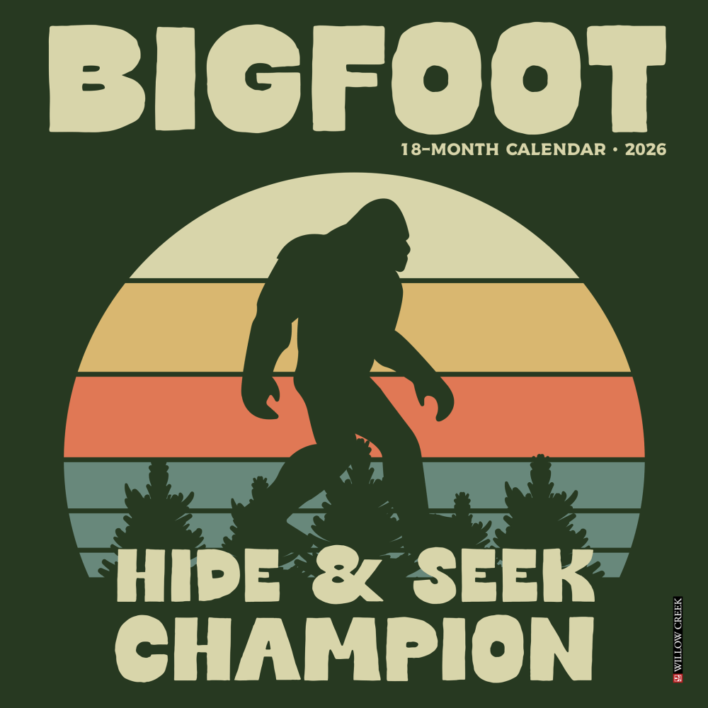 2026 Willow Creek Press Monthly Mini Wall Calendar, 7in x 7in, Bigfoot, January To December, 53485 MPN:53485