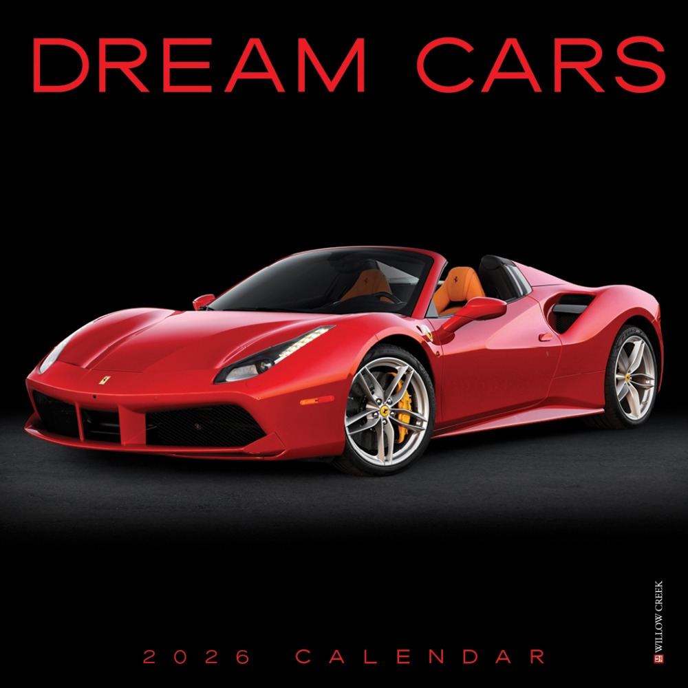 2026 Willow Creek Press Monthly Mini Wall Calendar, 7in x 7in, Dream Cars, January To December, 53577 MPN:53577