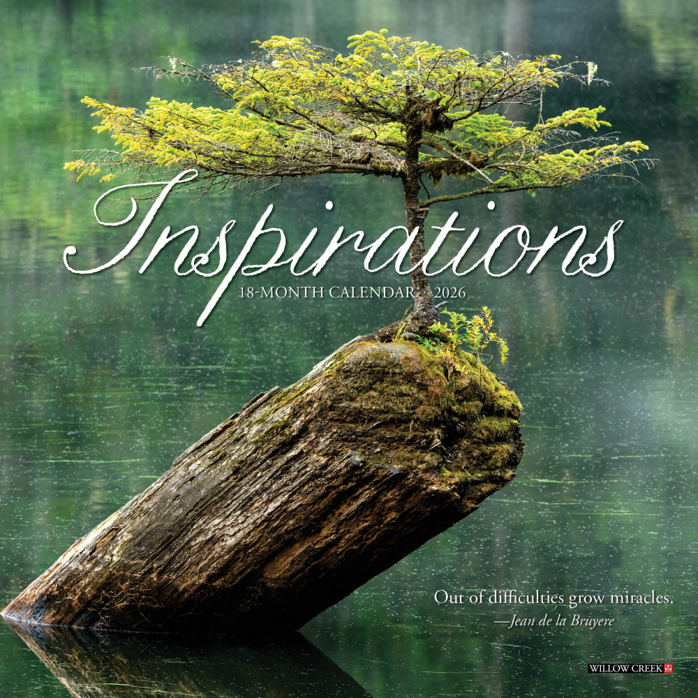 2026 Willow Creek Press Monthly Mini Wall Calendar, 7in x 7in, Inspirations, January To December, 53614 MPN:53614