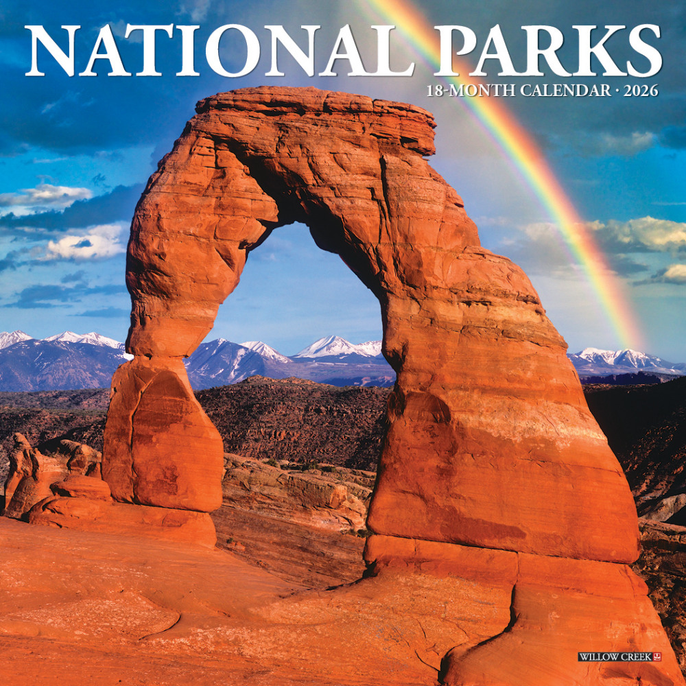2026 Willow Creek Press Monthly Mini Wall Calendar, 7in x 7in, National Parks, January To December, 53669 MPN:53669